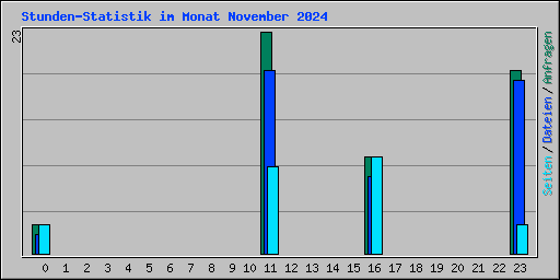 Stunden-Statistik im Monat November 2024